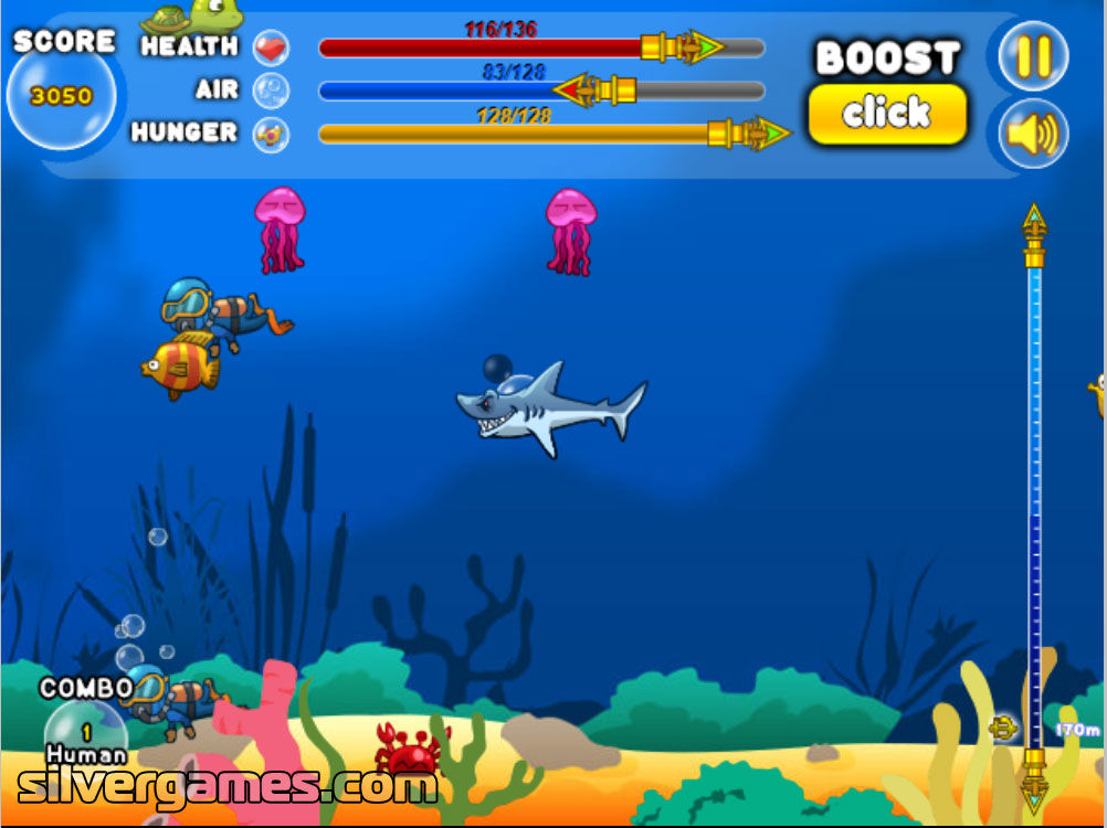 Shark Attack - Play Shark Attack Game Online