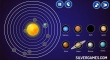 نظام شمسی: سیارے ترتیب میں: Earth Sun