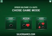 Spider Solitaire 1 2 4 Suits: Choose Game Mode