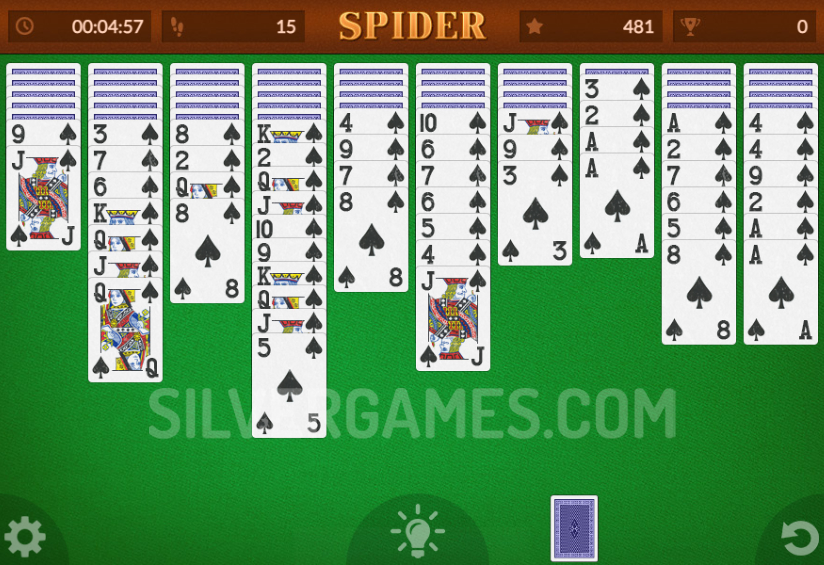 Paciencia Spider Solitaire Grátis Online! Divirta-se aqui!