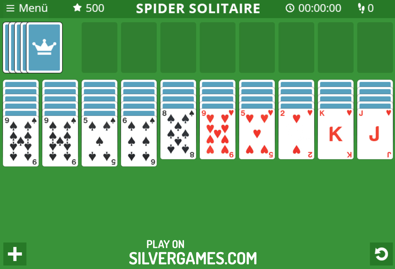 Spider Solitaire - Jogue Online em SilverGames 🕹