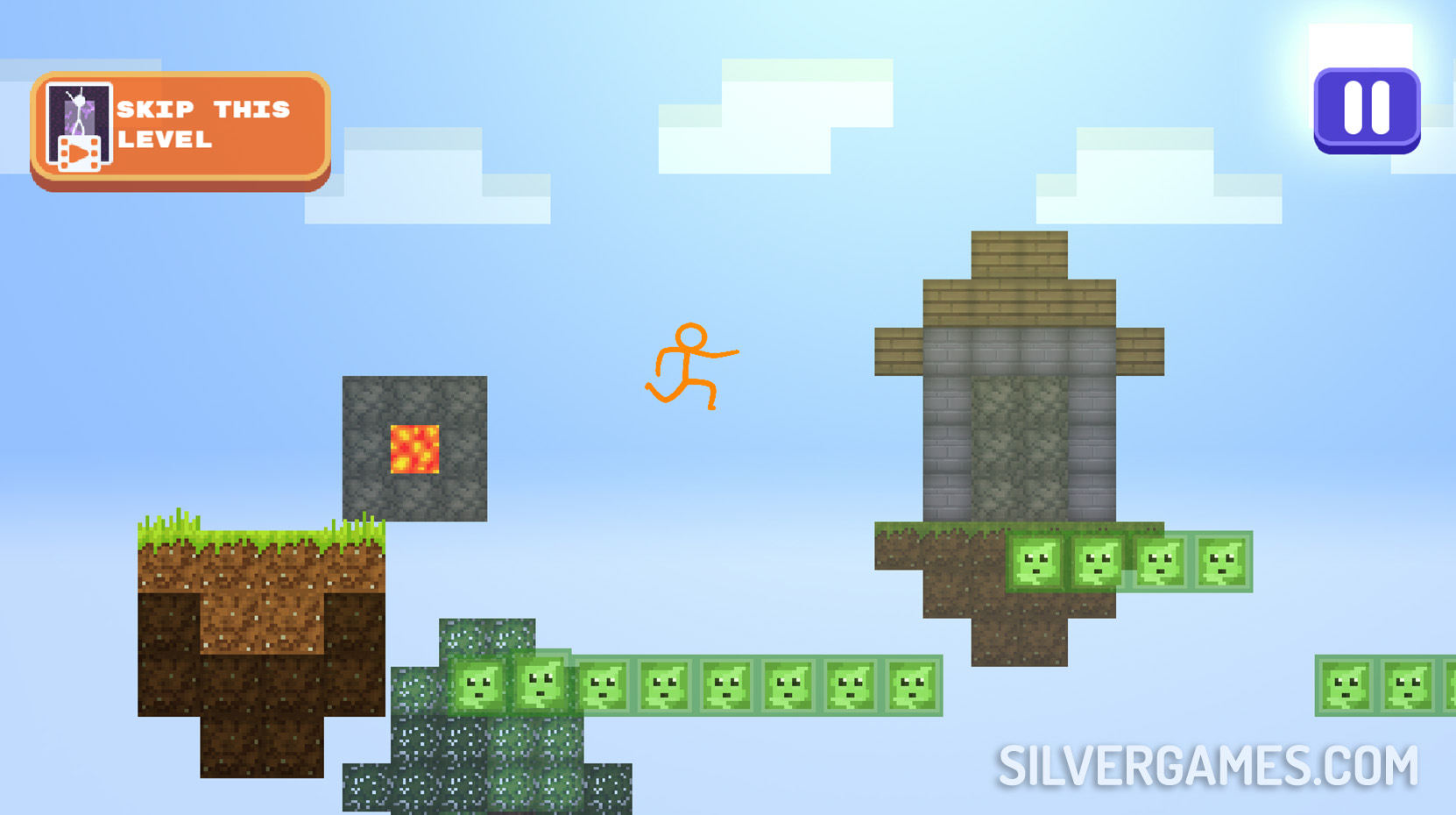 Stickman Parkour Skyland - Играйте Онлайн на SilverGames 🕹️