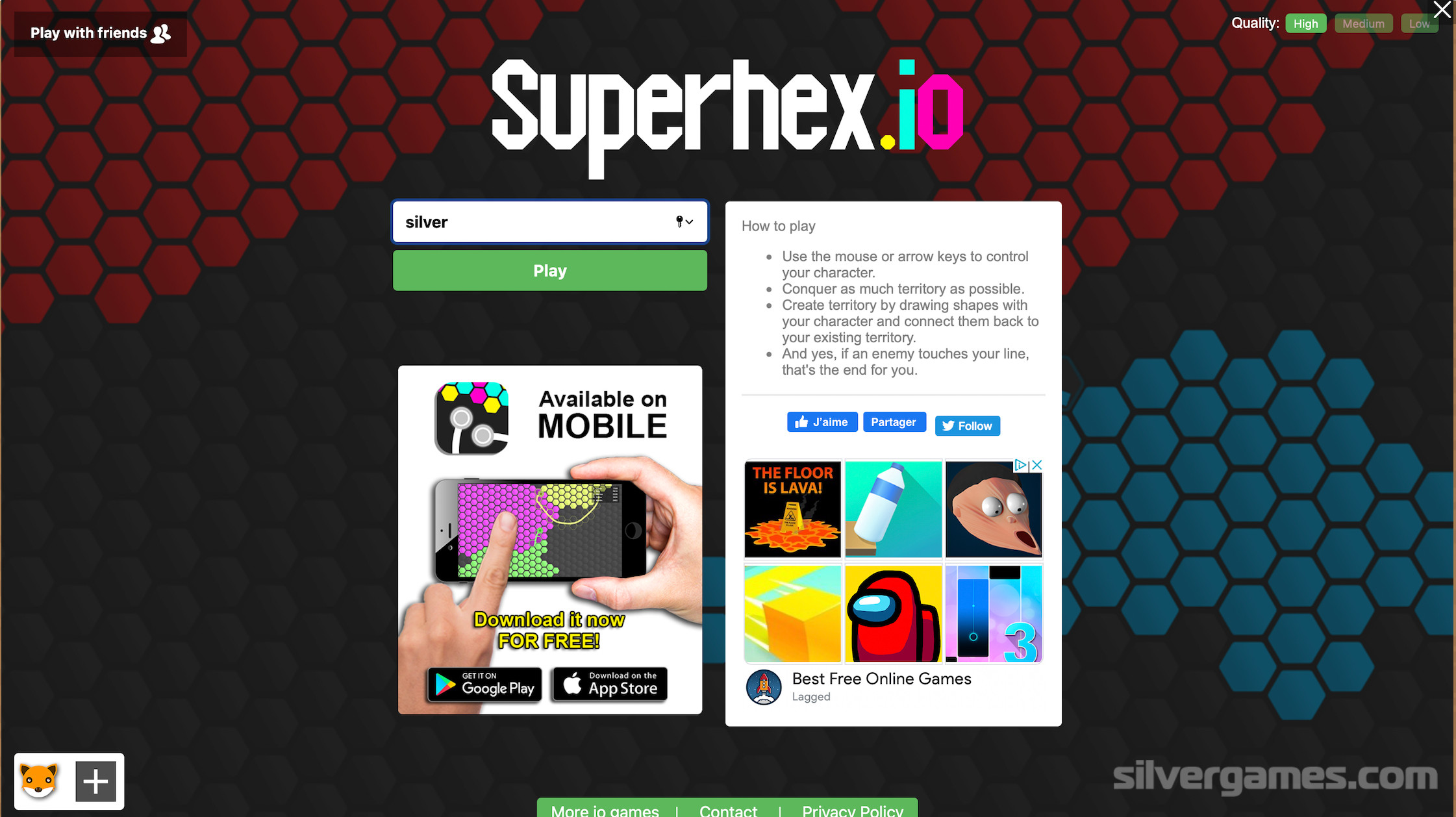 SUPERHEX.IO juego gratis online en