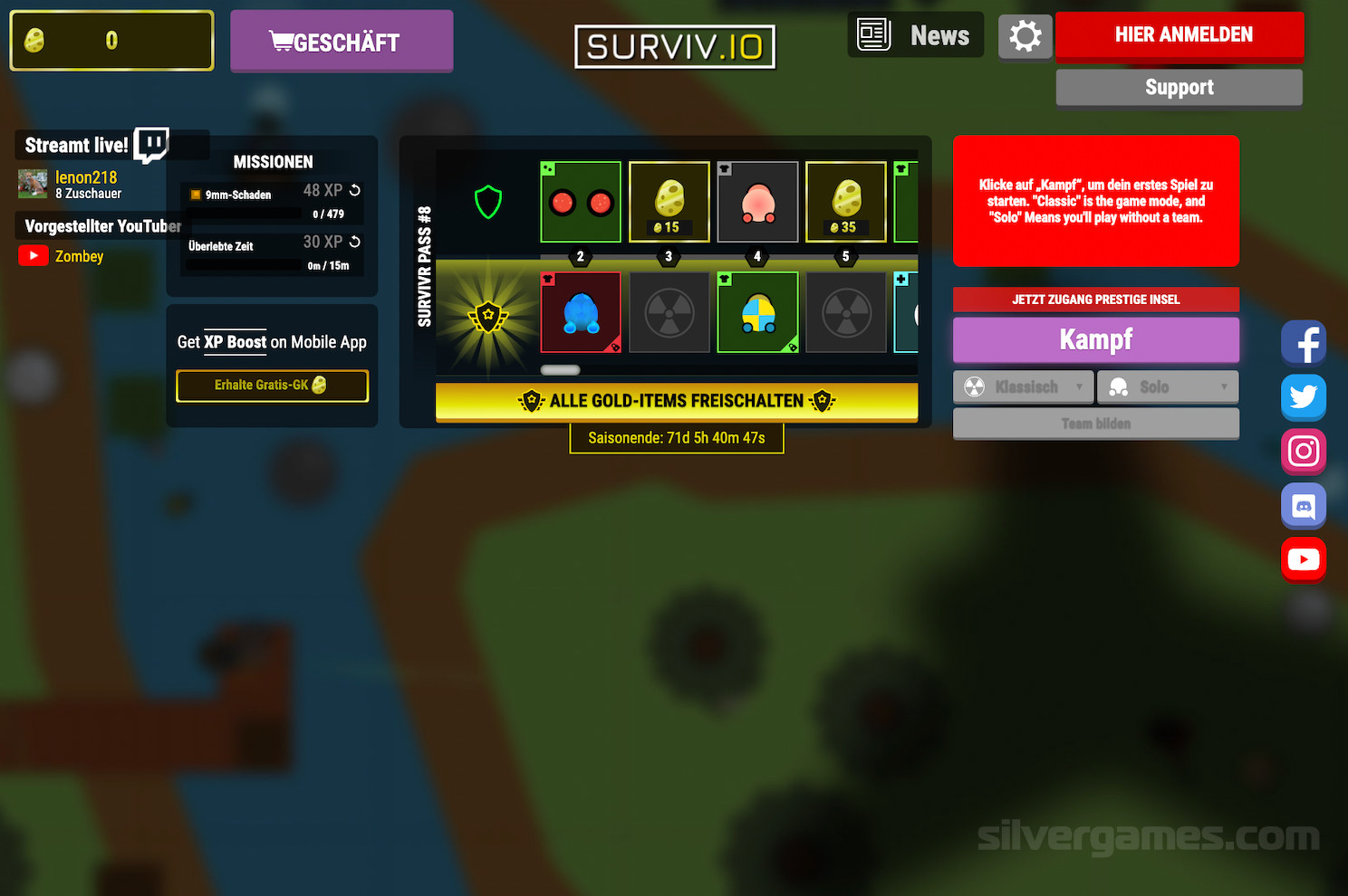 Surviv.io, Play the Game for Free in Fullscreen