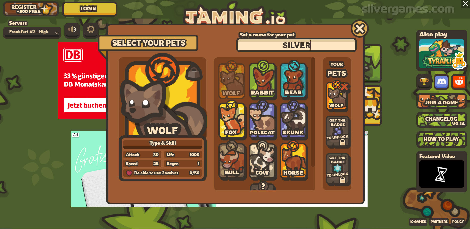Taming.io - Play Online on Snokido