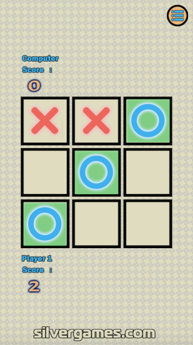 Advanced Tic-Tac-Toe 3 in 1 for two players — Spiele online und kostenlos  auf Playhop