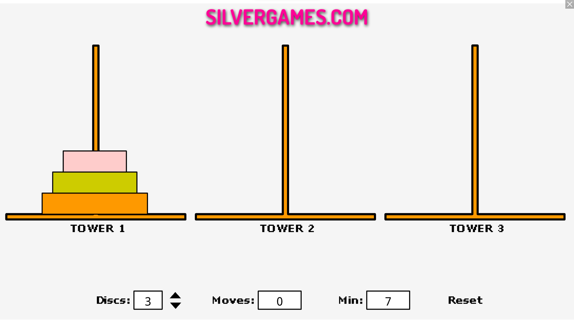 Menara Hanoi Mainkan Online Di SilverGames Menara Hanoi Mainkan Online Di SilverGames