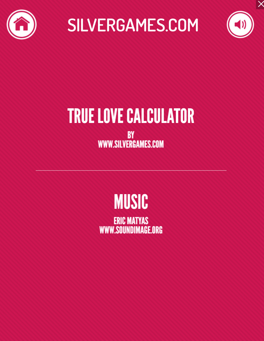 True Love Calculator - Играйте Онлайн на SilverGames 🕹️