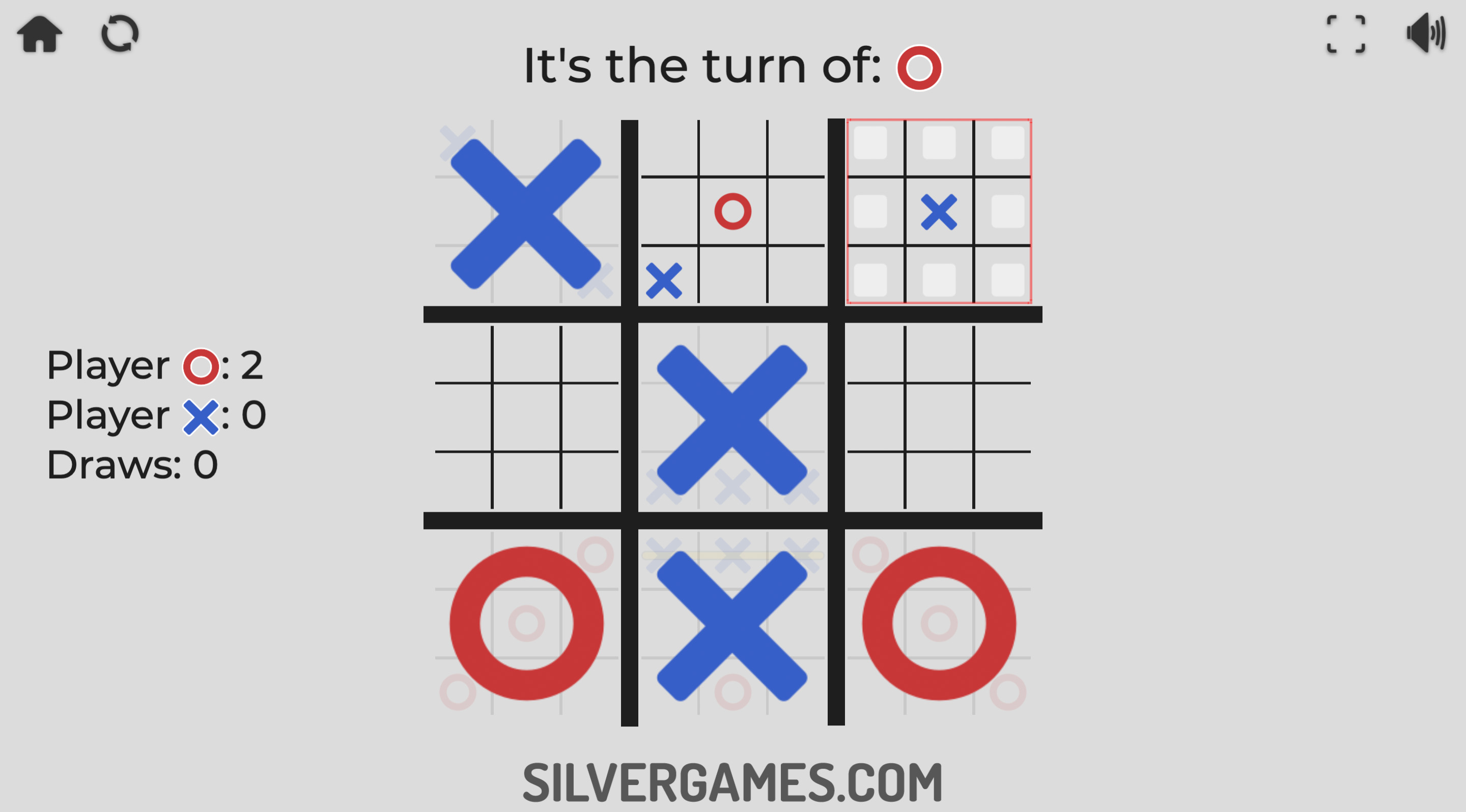 2 Player Tic-Tac-Toe - Play Online on SilverGames 🕹️