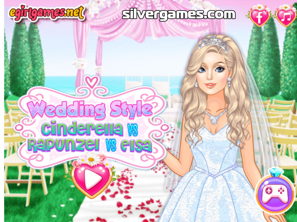 Wedding Style: Cinderella vs Rapunzel vs Elsa - Play Online on SilverGames  ?