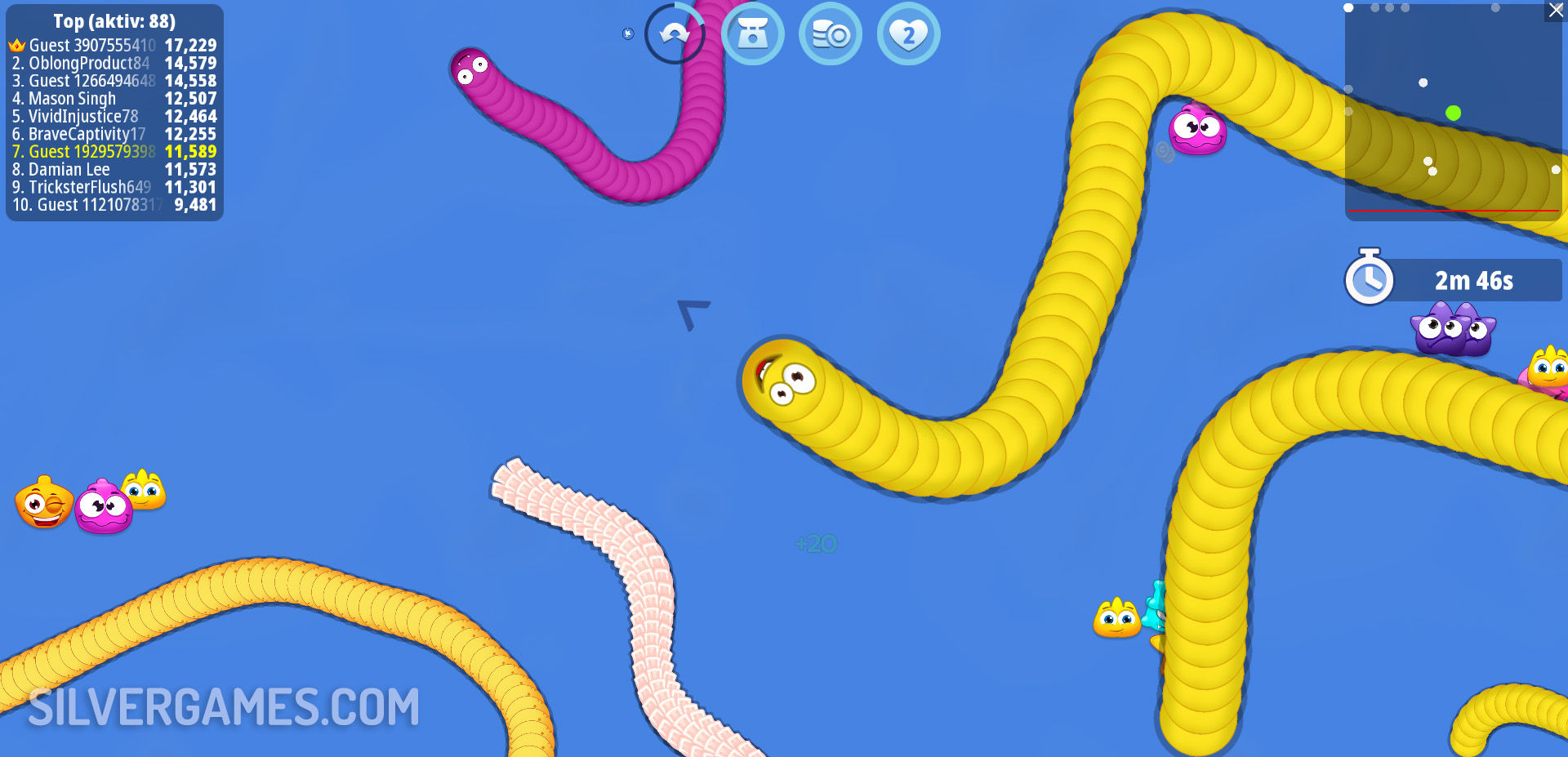Jogue Worm Hunt - Snake Game.io Zone online de graça em
