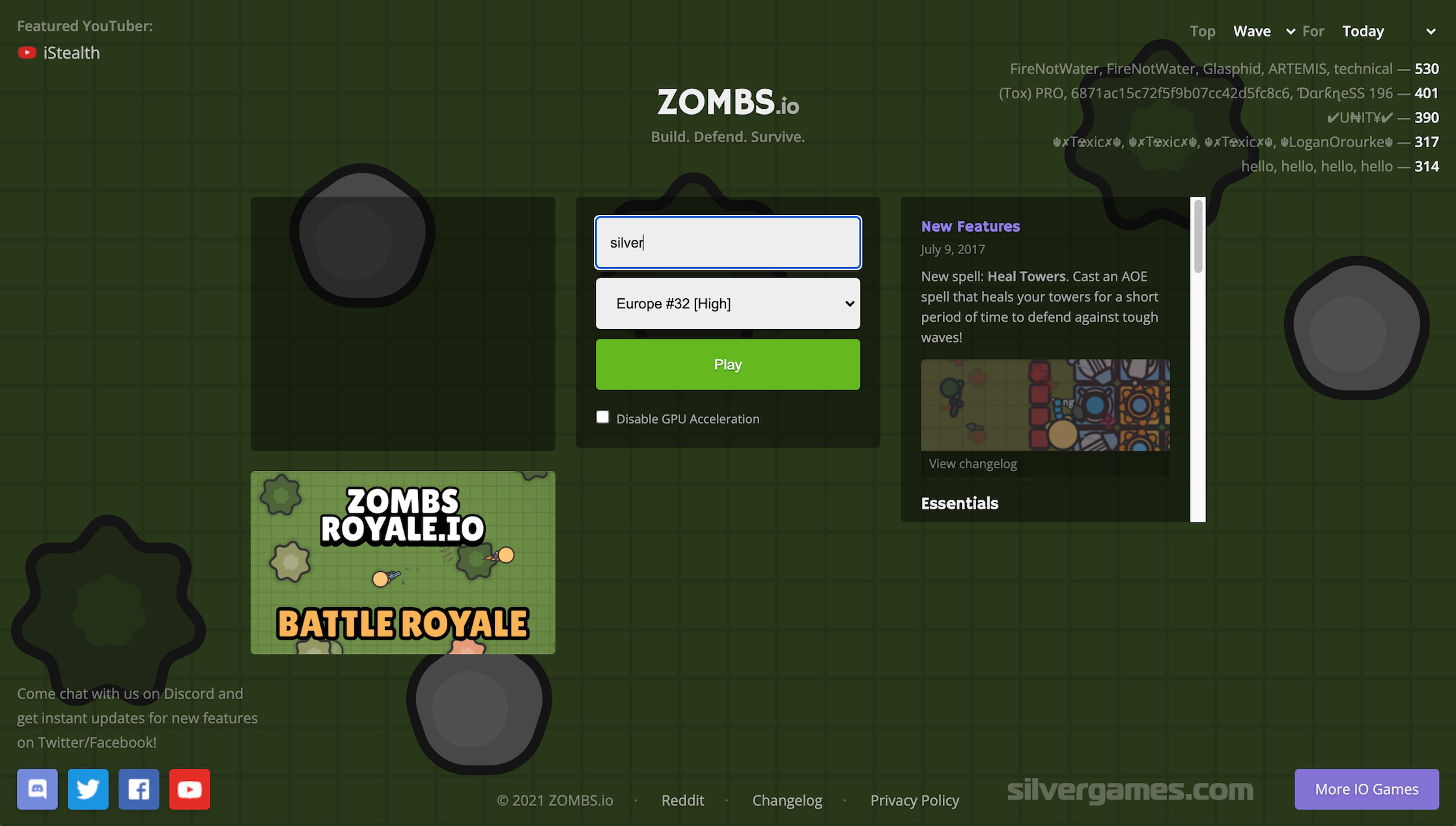 As imagenes e detalhes do jogo de Zombs IO Jogo